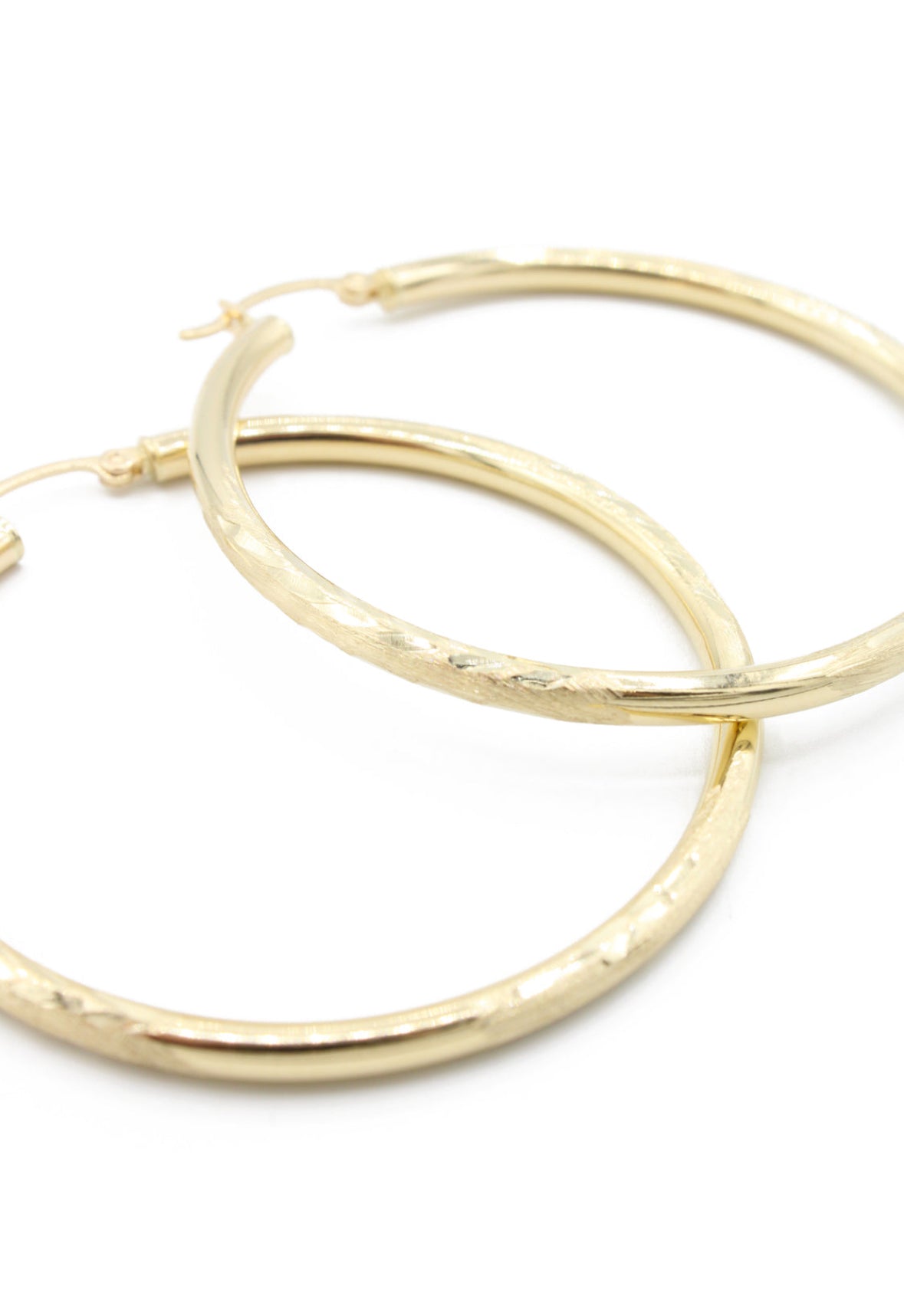 14K Hoop Earrings (2 inches)